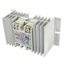 DC to AC Solid State Relay SSR-10DA-H 10Amp 3-32V 90-480V + Aluminum Heat Sink