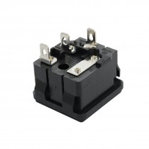 AC250V 10A 3 Terminals IEC320 C14 Inlet Male Power Plug Pftms