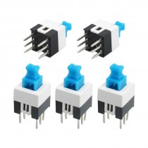 5 Pcs 7 x 7mm DIP Through Hole Push Botton Self Locking Tactile Tact Switch
