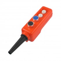 Hoist Black Blue Cap 1NO 1NC Momentary Crane Pushbutton Switch 660V 10A