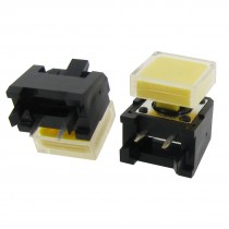 5pcs Momentary Tactile Push Button Switch Right Angle 12 x 12 x 9mm w Yellow Cap