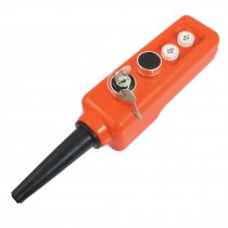 3-Position Key Lock Up Down Momentary Black Hoist Crane Pushbutton Switch