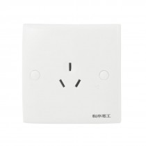 Wall Mount White Plastic Shell AU 3 Pin Outlet Plate Socket