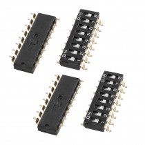 5 Pcs Electronic Components 8 Ways Slide Type DIP Switch Black