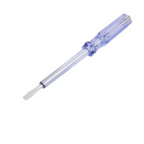185mm Long Clear Blue Grip Slotted Bit Voltage Detector Tester 100-500V AC