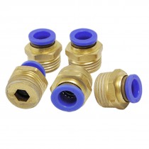 10 x 20mm Threaded Quick Joint Pneumatic Fittings 5 Pcs