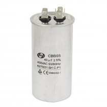 CBB65 450VAC 40uF Round Oil Filled Air Conditioning Motor Capacitor