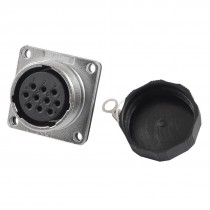 1.5mm Dia Pins Alumnium Square Panel Aviation Connector Adapter Plug