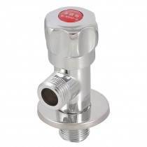 Bathroom Shower 20.5mm Male Thread Chrome Plated Water Tap Angle Valve