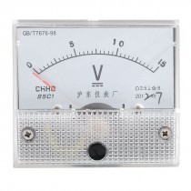 Screw Mounted Class 2.5 Accuracy Analog DC Volt Meter Panel 0-15V