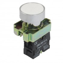 22mm 1 NO N/O White Momentary Push Button Switch 600V 10A ZB2-BA11