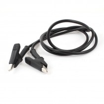 1M Long Alligator Clip Electrical Clamp Insulated Test Lead Cable Black