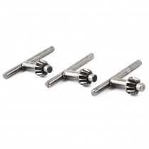 T Shape 11 Teeth Gear Design 6mm Dia Pilot Drill Press Chuck Key 3 Pcs