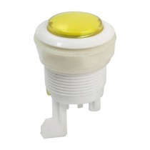 28mm Thread Panel Mounting Yellow White Arcade Game Push Button for DIY