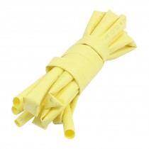 1m Length 6mm Dia 2:1 Heat Shrink Tube Shrinkable Pipe Yellow 600V
