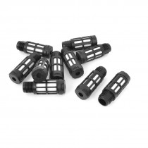 10 Pcs Plastic 13mm 1/4PT Male Thread Pneumatic Noise Muffler Silencer Pipe