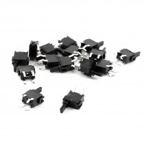 15 Pcs 4 Pins DPST PCB Mounted Momentary Push Button Micro Switch for Camera