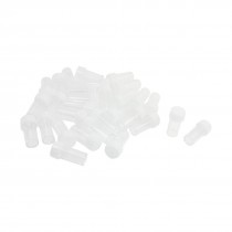 30Pcs White Cover Clear Plastic Round Shape Urine Test Cups Holder 10mL