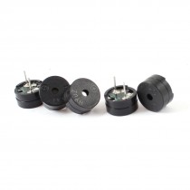 5 Pcs 2 Pin Cylinder Electronic Continuous Sound  Passive Buzzer 12x6.5mm