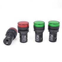 4pcs AC 380V 20mA Red Green LED Accident Electrical Indicator Pilot Lamp