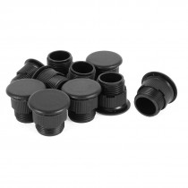 10Pcs Push In Type Plastic Panel Plug Black for 16mm Mount Hole Switch
