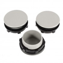 3 x Gray Plastic Push Button Switch 22mm Dia Hole Panel Plug Cap