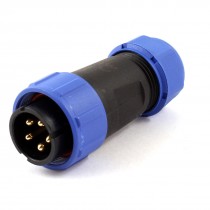 AC500V 30A 5 Terminal Male Joint Connecting Aviation Plug Waterproof Cable Gland