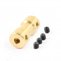 RC Airplane 3.17mm to 4mm Brass Joint Motor Shaft Coupling Coupler Connector