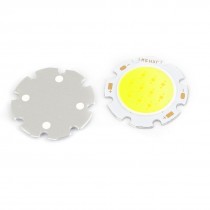 2 Pcs 5W High Power Round White SMD COB LED Lamp Light Bead DC 16V-18V