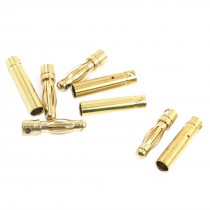 RC Brushless Motor Part Gold Plated Banana Bullet Connector Adapter 4mm 4 Pair