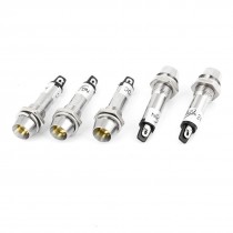 5 Pcs DC24V 8mm Thread Yellow Bulb Power Signal Indicator Pilot Light Lamp