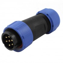 AC500V 15A 7 Terminal Male Joint Connecting Aviation Plug Waterproof Cable Gland