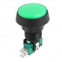 AC 125V 250V 16A 22mm SPDT Momentary Green Arcade Game Push Button Switch