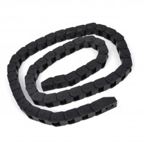 Black Open Type Towline Cable Carrier Drag Chain 10mm x 10mm 105cm