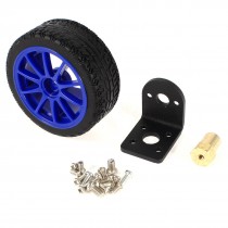 3 in 1 DC Reduction Motor Bracket Tyre Tire Wheel Hex Coupler Set for Smart Car