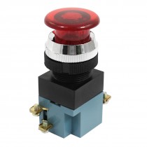 AC 380V 5A 4 Terminal Momentary Red Push Button Switch NO NC DPST