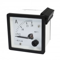 AC 0-20A Square Dial Current Test Panel Meter Ammeter Gauge