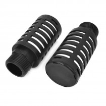 2 Pcs Plastic 32mm 1PT Male Thread Pneumatic Noise Muffler Silencer Pipe