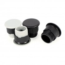 4 Pcs Gray+Black Plastic Panel Plug for 16mm Mount Hole Push Button Switch