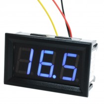 Blue LED Display 3-Wired Connecting Panel Guage Voltmeter DC 0-300V