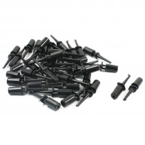 40Pcs Black Plastic Coated Electrical Testing Probe Hook for Multimeter