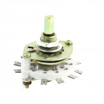 White Ceramic 1P11T 1 Pole 11 Throw Band Channel Rotary Switch Selector