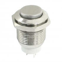 DC3-250V SPST High Flat Head Panel Mount Locking Metal Pushbutton Switch 16mm