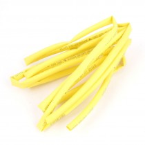 2 Pcs Yellow 5mm Dia 2:1 Polyolefin Wire Wrap Heat Shrinkable Shrink Tubing 1M