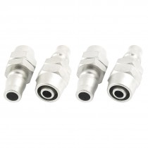 4 Pcs 12mm x 8mm Tube Alloy Air Flow Quick Coupler Pipe Connector PP40