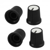4pcs Plastic 5.5mm Knurled Shaft Taper Volume Knob Cap for Potentiometer Pot