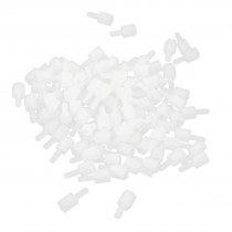 100 Pieces 10 x 4mm White Plastic 2mm Threaded Hex Spacers Standoff