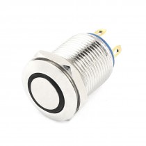 DC 3V Red LED Angel Eye SPST Momentary Metal Push Button Switch 12mm Thread