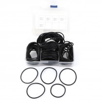 110 Pcs 2.4mm 5 Kinds Flexibal Black Rubber Oil Filter Seal Ring Washer Set