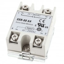 AC 24-380V 60A Output Spring Load 35mm DIN Rail Mount SSR Solid State Relay